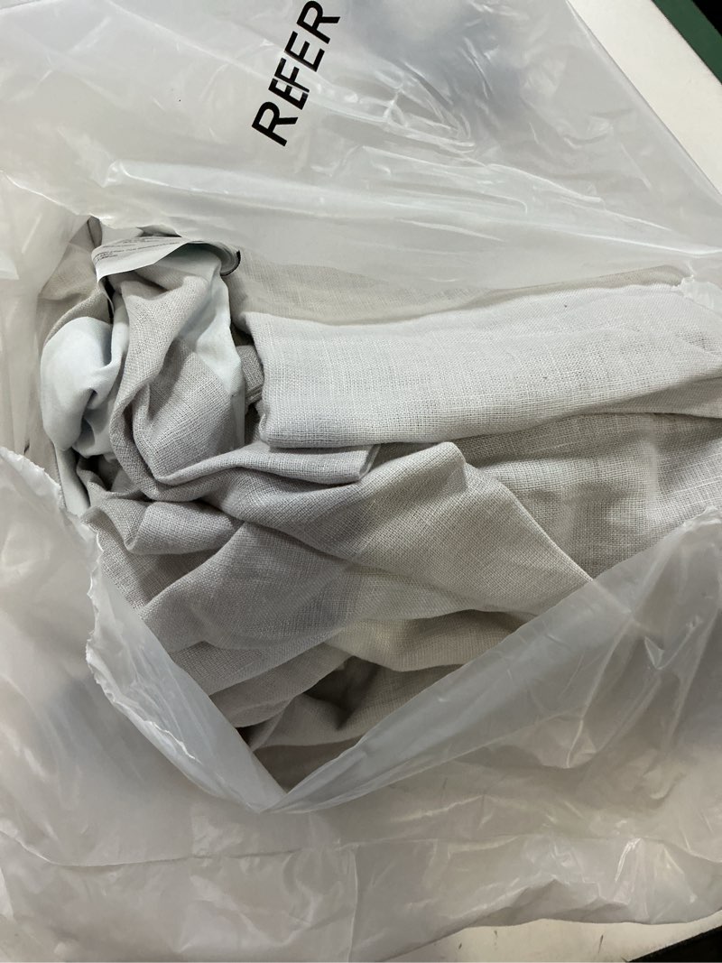 Condition photo showing Good Condition for european linen true blackout curtain, 96x120, cloud