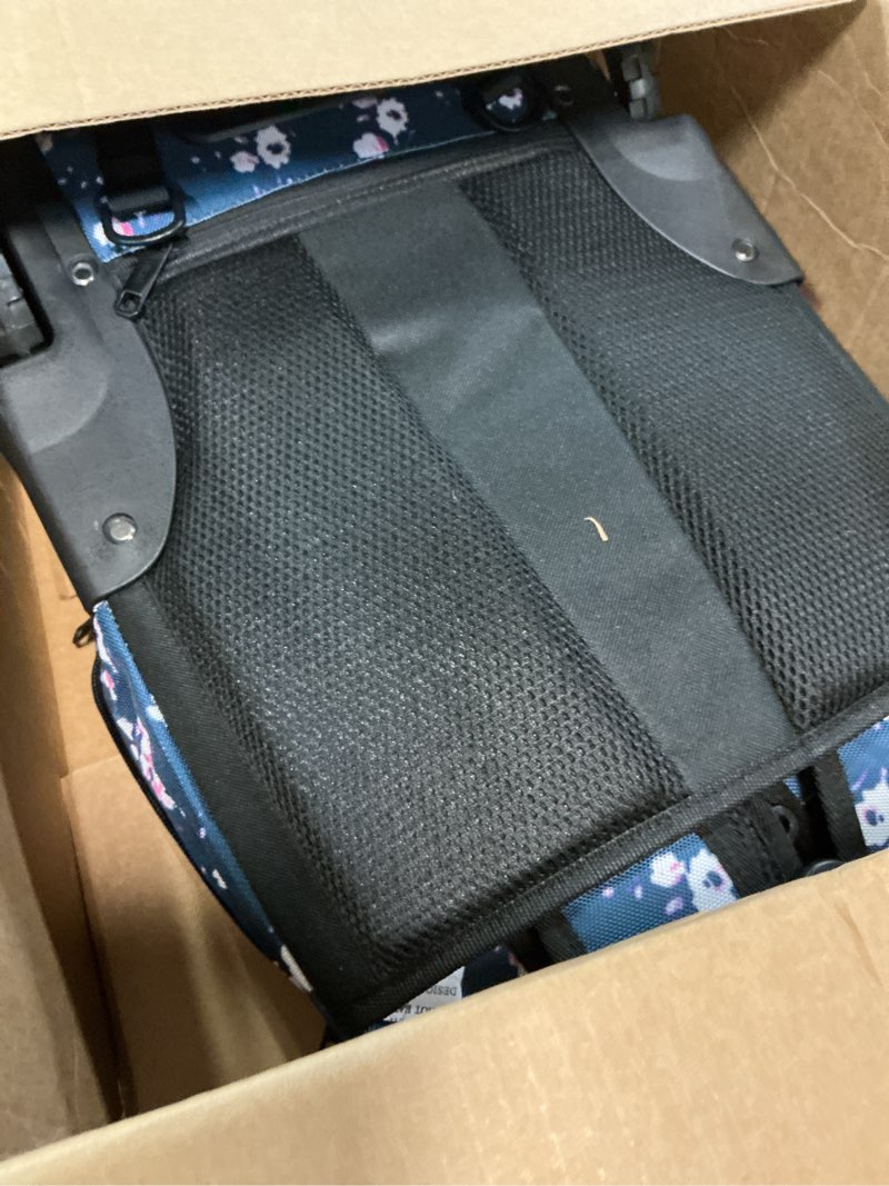 Condition photo showing New/Like New for rolling backpack,waterproof backpack with wheels for business and travel commuter, carry on backpack with laptop compartment, fit 17 inch laptop, wheeled backpack for adults blue flower 20in