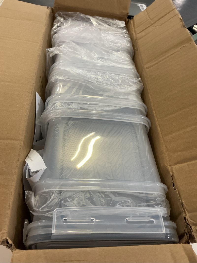 Condition photo showing New/Like New for Airtight Food Storage Containers with Lids, 24 PCS Kitchen and Pantry Organization Canisters, BPA-Free, PVC-Free, Food-grade Plastic Leak-proof Jars for Cereal, Flour, Sugar, Extra 24 Labels & Marker 24 Piece