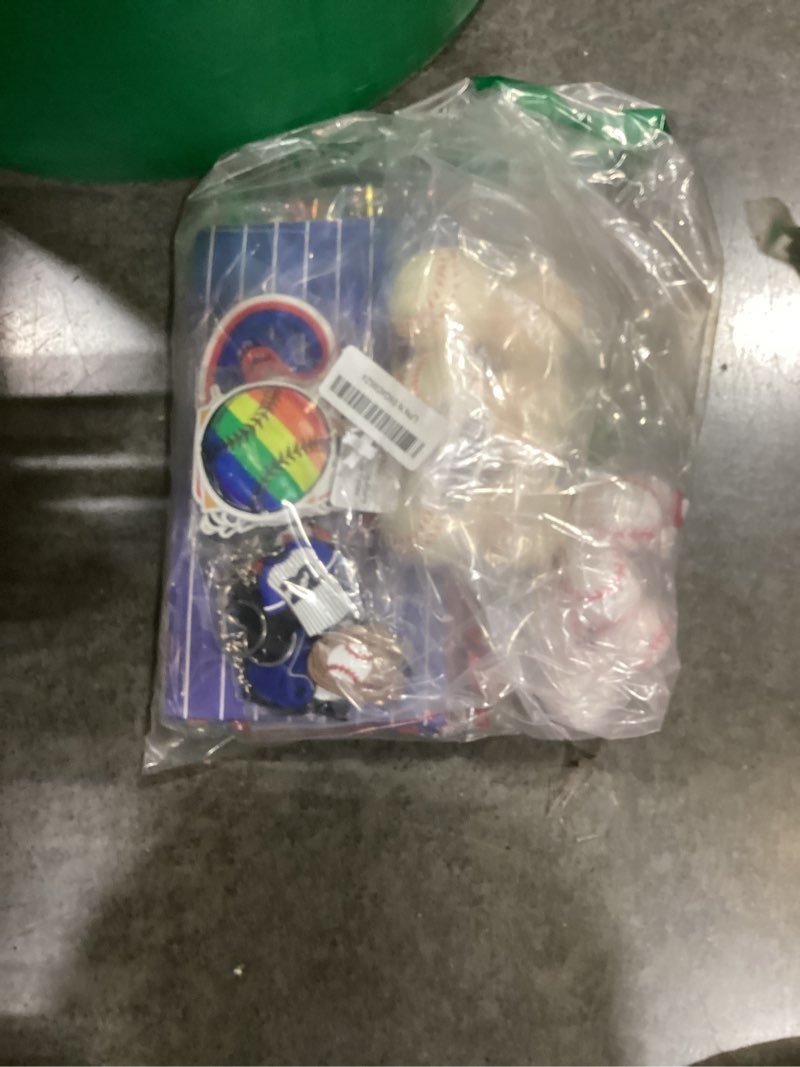 Condition photo showing New/Like New for dmight baseball party favors, 132pcs goodie bags set, stickers, keychains, birthday party decorations, team gifts for kids