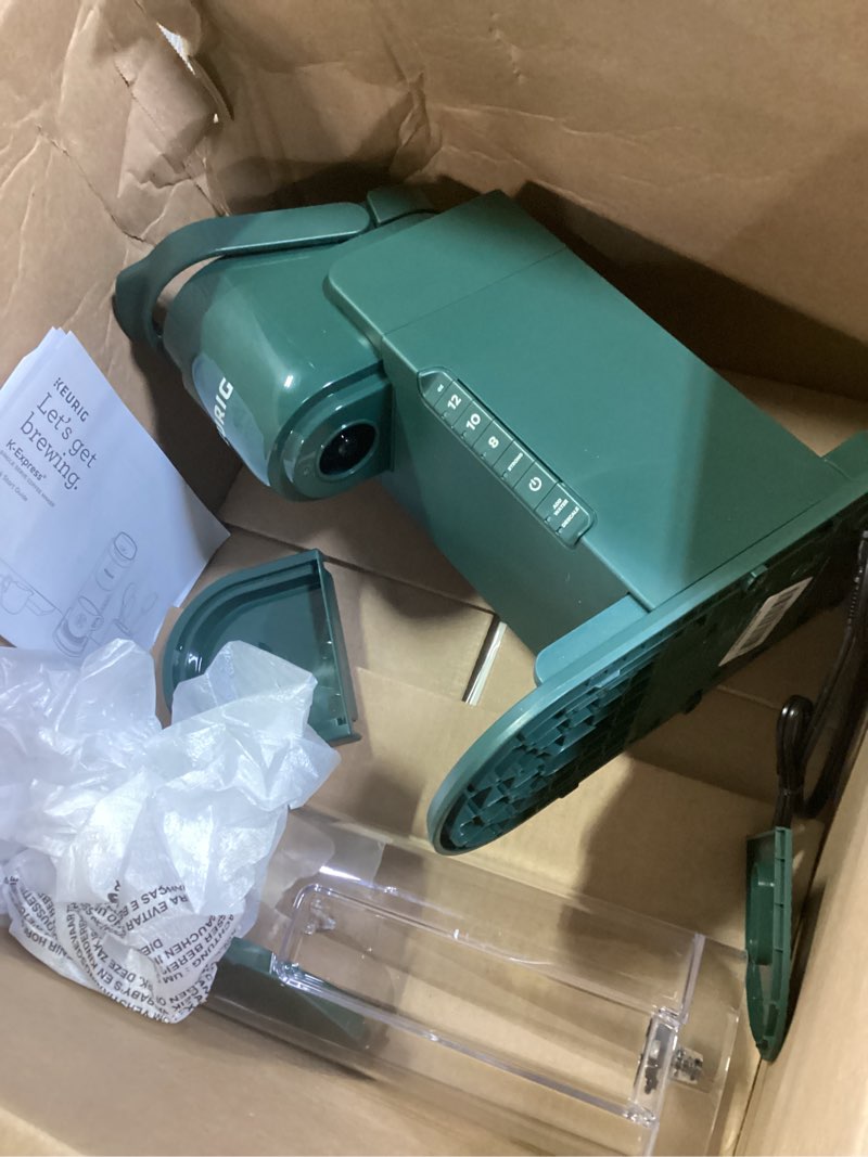 Condition photo showing Good Condition for keurig k-express single serve coffee maker – strong brew option, 42oz reservoir, sleek design for holiday hosting & gifting, evergreen