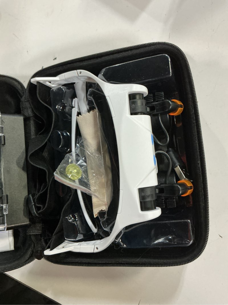 Condition photo showing Good Condition for JARLINK Magnifying Glasses with LED Light, Hands Free Magnifier with 14 Interchangeable Lenses 3X 4X 5X 6X 7X 10X 15X, Magnifying Glasses for Close Work, Crafts, Jewelry, Sewing, Electronics Repair