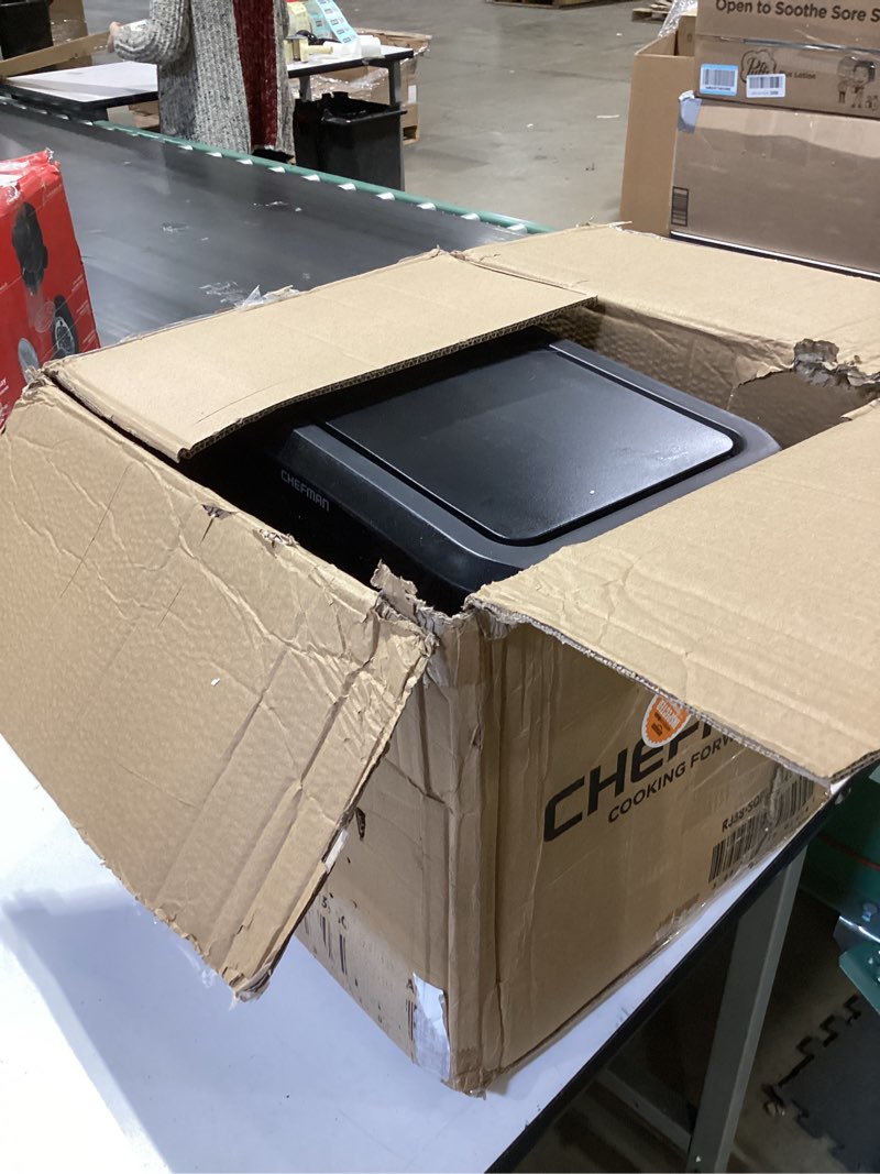 Condition photo showing As Is for Chefman TurboFry Touch Dual Air Fryer, Maximize The Healthiest Meals With Double Basket Capacity, On