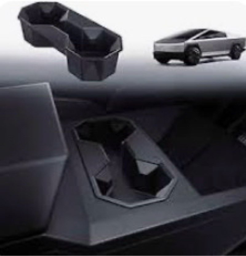 Silicone Mat and Cup Holder Insert for Tesla Cybertruck 2024 Wireless Charging Center Console, Organ