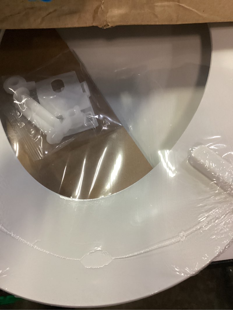 Condition photo showing Good Condition for american standard 5311012.020 laurel elongated wood toilet seat with cover, white white modern