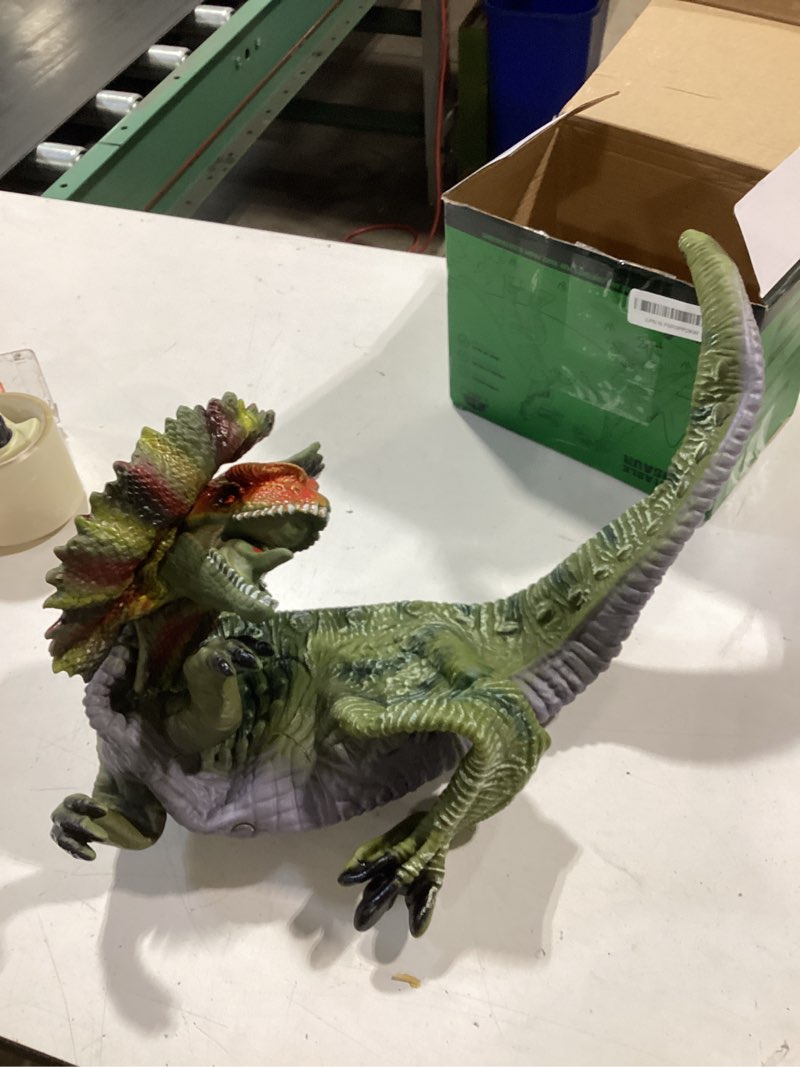 Condition photo showing Good Condition for yongjule large dinosaur toys- 29" dilophosaurus soft dinosaur toys for kids 3-5, big inflatable dino for boys girls, toddler party favors birthday gifts