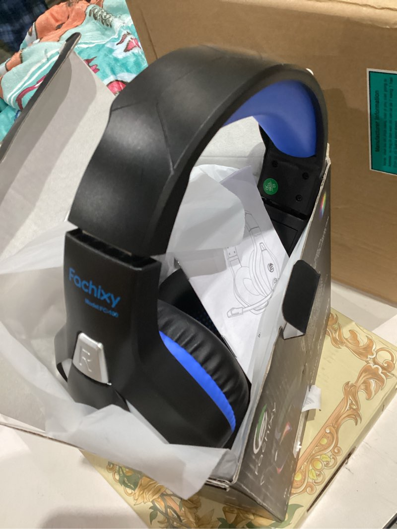 fachixy fc100 wireless gaming headset with microphone for ps5, ps4- gamer headset with mic - bluetooth headphones with 50hrs battery life - for pc, mac, tablets, switch and smartphones