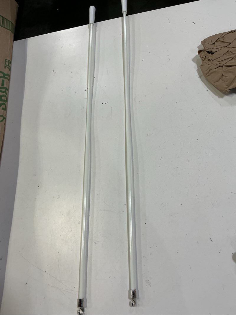 Condition photo showing Good Condition for 2 pieces 12 inches blind wand, window blind tilt rod, vertical wand control handle stick, clear blind tilt wand replacement with hook and grip, blinds opener accessory 2pcs