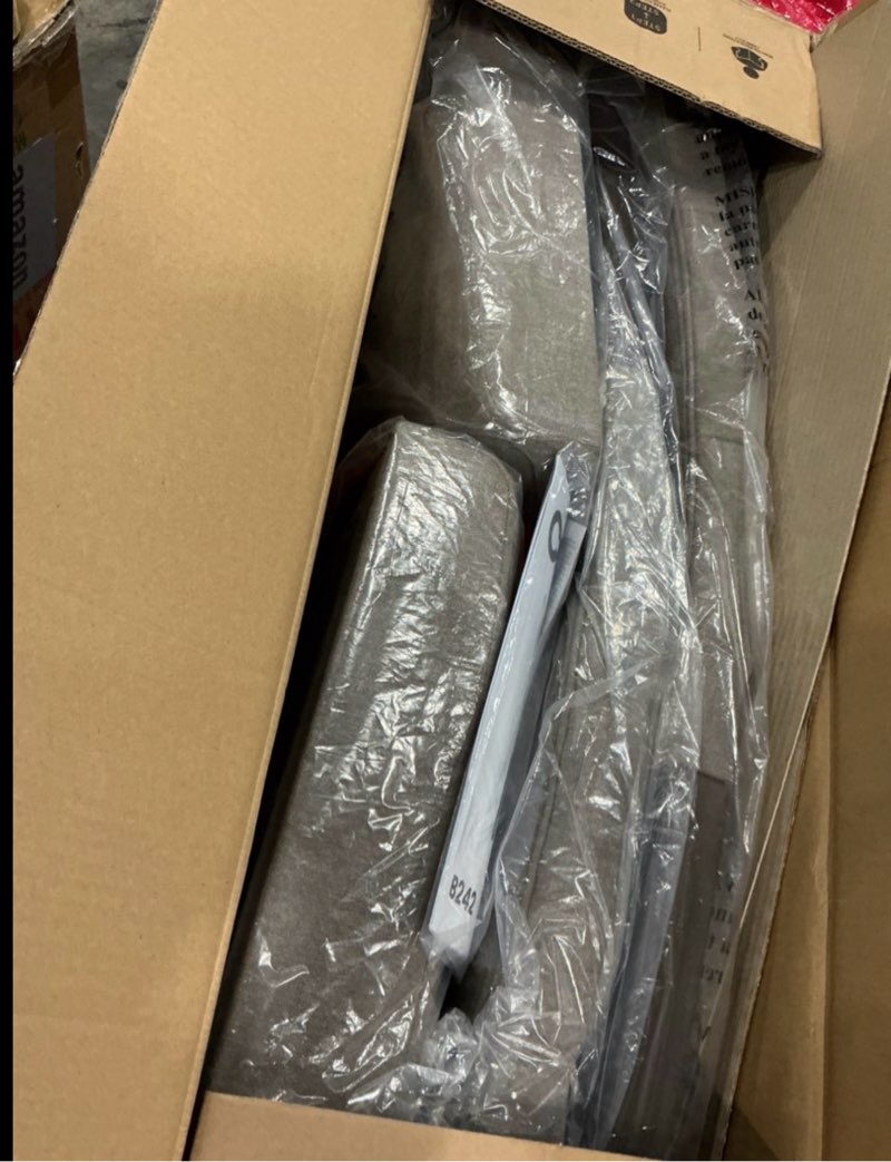 Condition photo showing As Is for COLAMY Tufted Dining Room Chairs Set of 2, Accent Parsons Diner Chairs Upholstered Fabric Side Stylish Kitchen Chairs with Solid Wood Legs and Padded Seat - Beige Beige set of 2