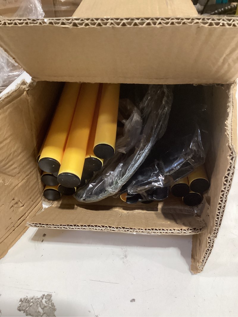 Condition photo showing New/Like New for adjustable height agility hurdle set multi-function soccer trainning pole set coaching sticks with rubber base 3.3 ft pack of 3