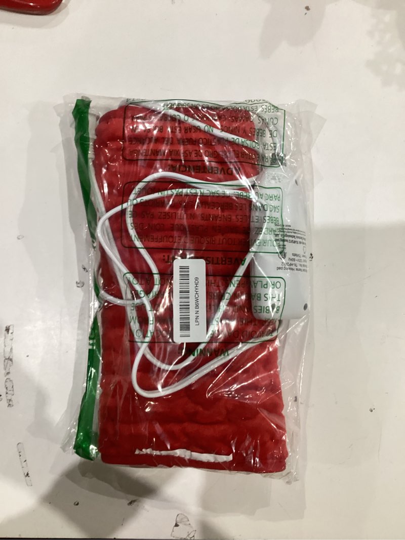 Condition photo showing As Is for deepsoon heating pad,electric heating pads for back,neck,abdomen,moist heating pad for shoulder,knee,arms,legs,dry/moist heat & auto shut off,christmas gifts for men and women,red,24x12 inch red 24x12 inch