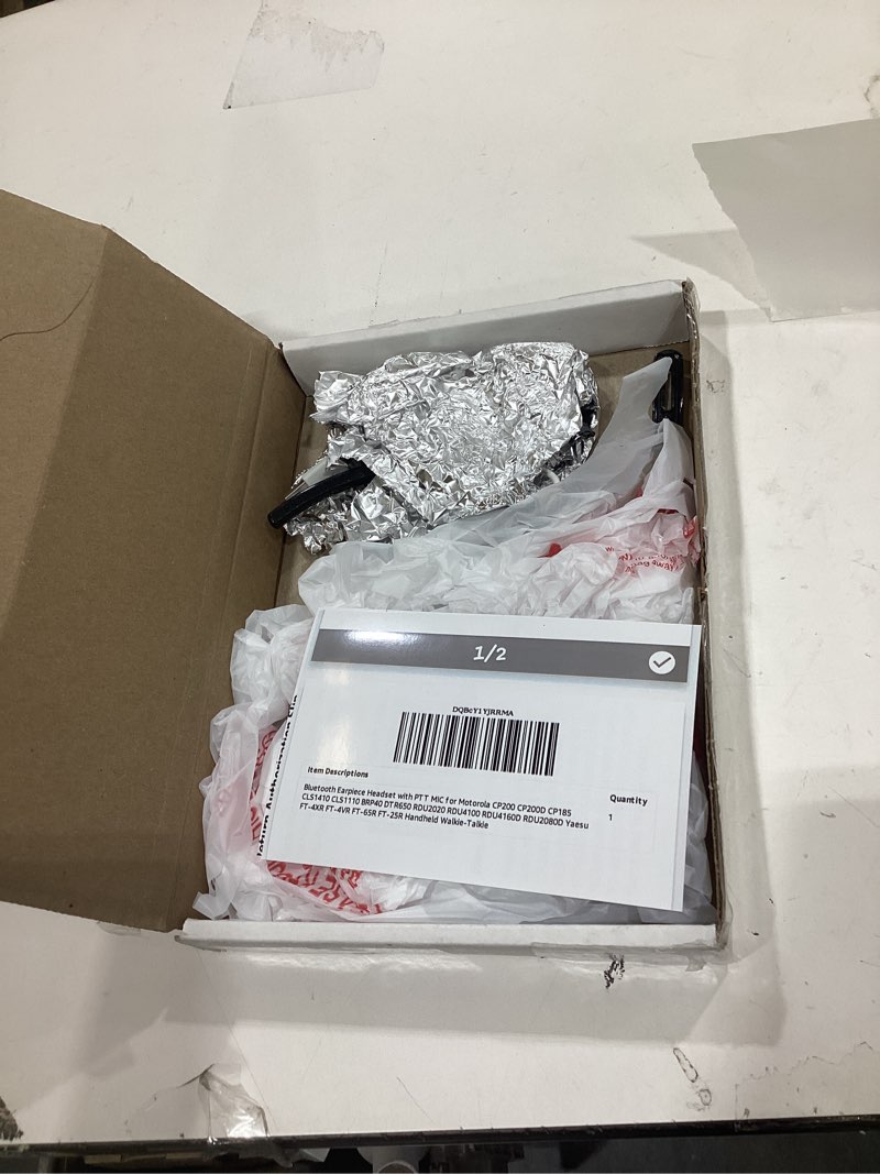 Condition photo showing Good Condition for Bluetooth Earpiece Headset with PTT MIC for Motorola CP200 CP200D CP185 CLS1410 CLS1110 BRP40 DTR650 RDU2020 RDU4100 RDU4160D RDU2080D Yaesu FT-4XR FT-4VR FT-65R FT-25R Handheld Walkie-Talkie