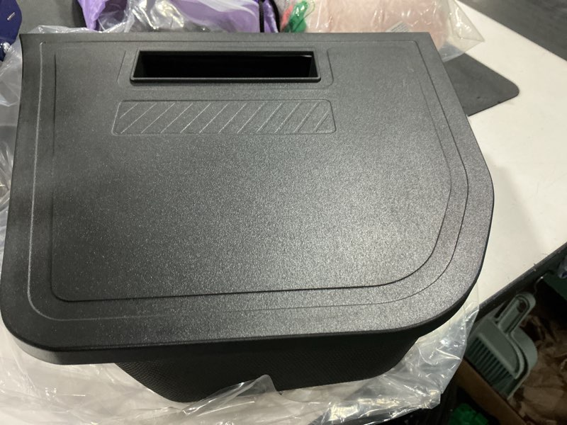 Condition photo showing Good Condition for karltys trunk storage box with lid for chevy trax 2024 2025 2026, tpe waterproof car trunk organizer, rear trunk side storage bin box for 2025 chevrolet trax accessories (left side)