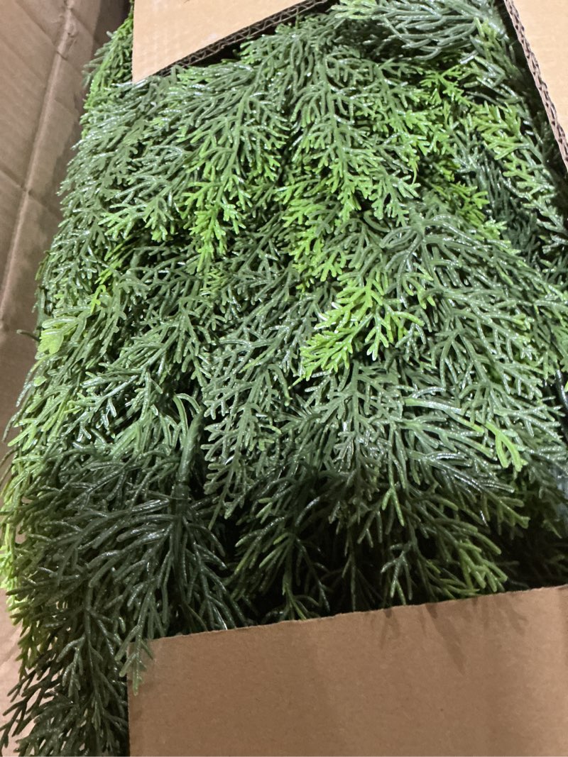 Condition photo showing Good Condition for Briful 4ft Cedar Topiary Trees Artificial Outdoor Set of 2, Realistic Faux Cedar Pines with Pots, UV Resistant Christmas Greenery for Holiday Decor, Indoor Farmhouse Entryway Patio Door Plants 2pcs 4ft Cedar 4ft