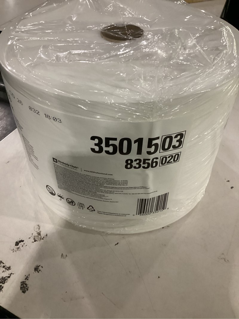 Condition photo showing New/Like New for wypall x50 disposable cloths (35015)  jumbo roll  9.8 x 13.4  white  1 100 sheets per roll