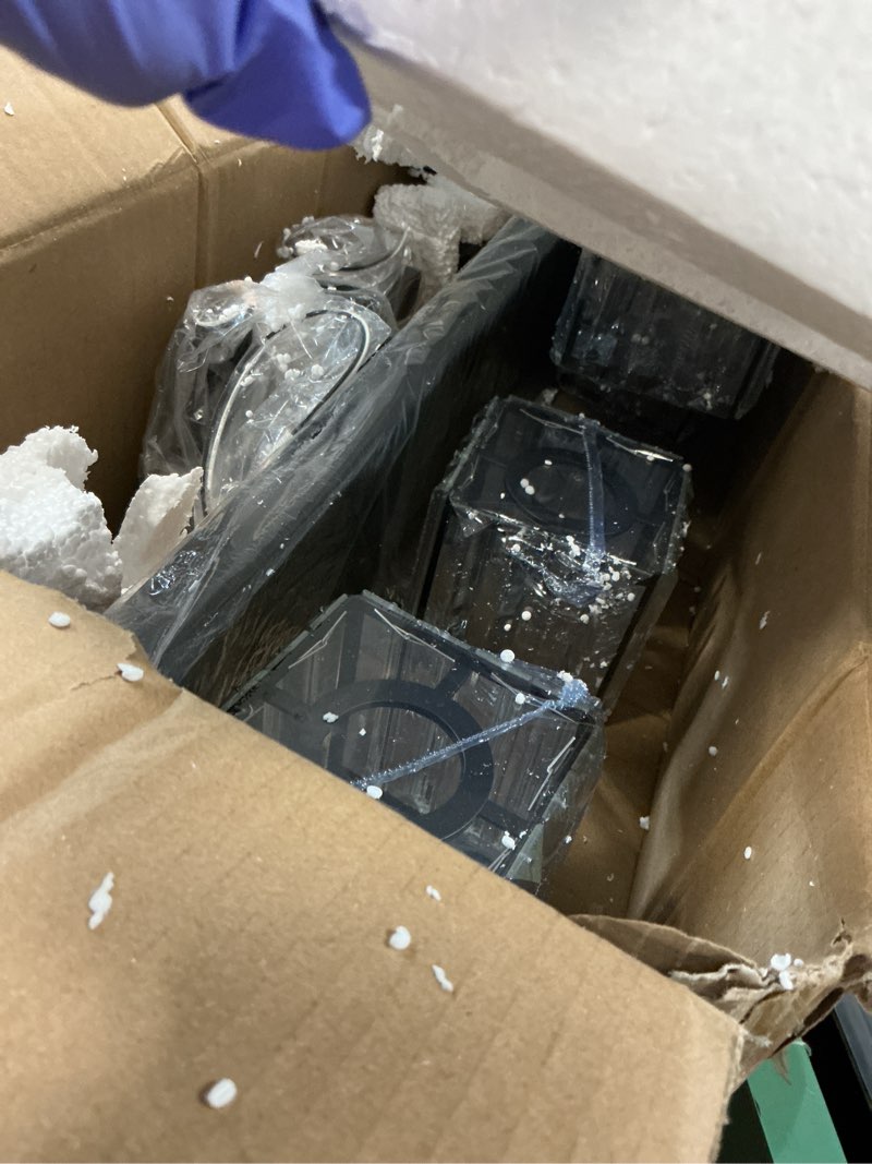 Condition photo showing Good Condition for Black Crystal Bathroom Vanity Light 5-Light Modern Bathroom Lighting Fixtures Over Mirror Wall Light Fixtures Black-Square Shade 5-Lights