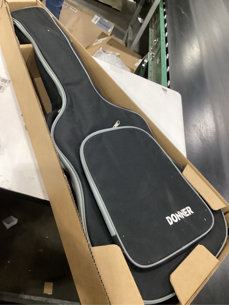 Condition photo showing New/Like New for Donner Acoustic Guitar for Beginner Adult Full Size Dreadnought Acustica Guitarra Starter Bundle Kit with Gig Bag Strap Tuner Capo Pickguard String 4 Picks Cloth, Right Hand 41 Inch Natural, DAG-1 Dreadnought Natural