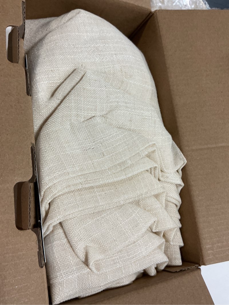 Condition photo showing Good Condition for MIULEE Cream Linen Curtains 84 Inch Long 4 Panels Light Filtering Window Drapes with Rod Pocket Back Tab for Living Room Bedroom Farmhouse Decor 42" W x 84" L Inches Cream 42"W x 84"L (Pack of 4)