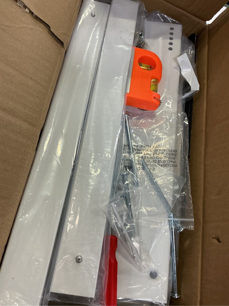 Condition photo showing Good Condition for air conditioner bracket no drill: heavy duty holder with bubble level for 350lbs ac units, adjustable width, no tools needed, fits single & double hung windows, 5000-24000 btu coverage 350 lbs