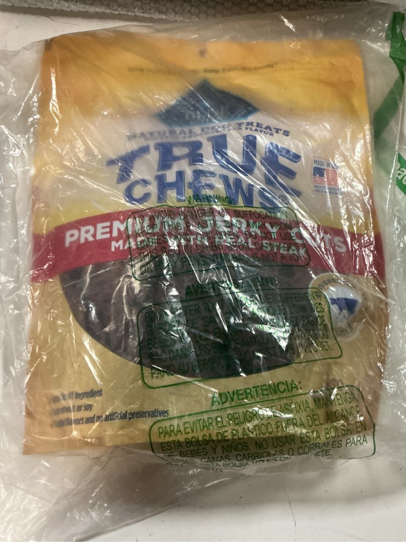 Condition photo showing New/Like New for (Best By Feb/16/2027) Blue Buffalo True Chews Premium Jerky Cuts Dog Treats, Made in The USA with Natural Ingredients, Beef, 30-oz Bag Steak 1.88 Pound (Pack of 1)