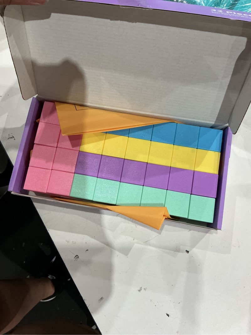Condition photo showing Good Condition for apluses 32pcs magnetic blocks building cubes for toddlers, classroom must haves creative learning kids gifts, preschool montessori sensory autism magnet toys for boys and girls ages 3 4 5 6