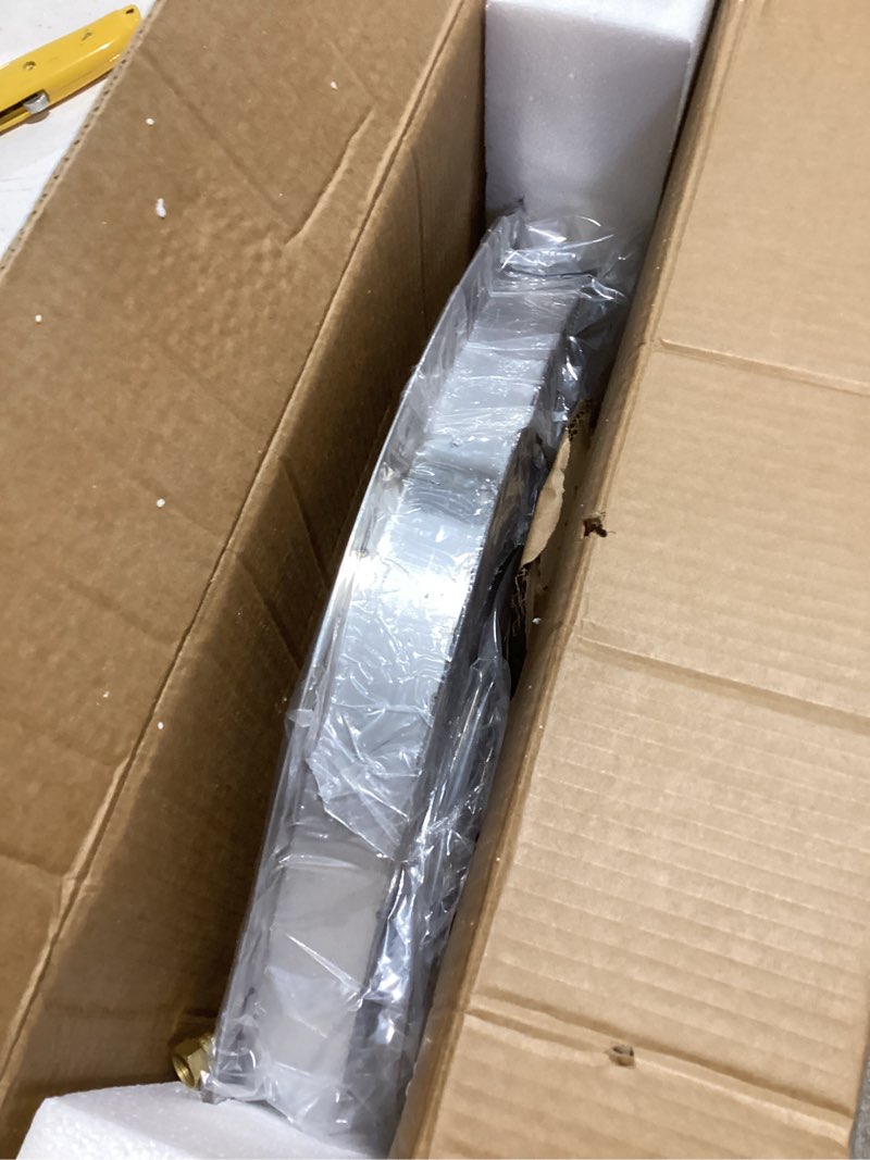 Condition photo showing As Is for Stanbroil 25 Inch Drop-in Round Natural Gas Fire Pit Kit with Spark Ignition,304 Stainless Steel Fire Pit Burner for Outdoor DIY Firepit - Natural Gas Version 25" Round