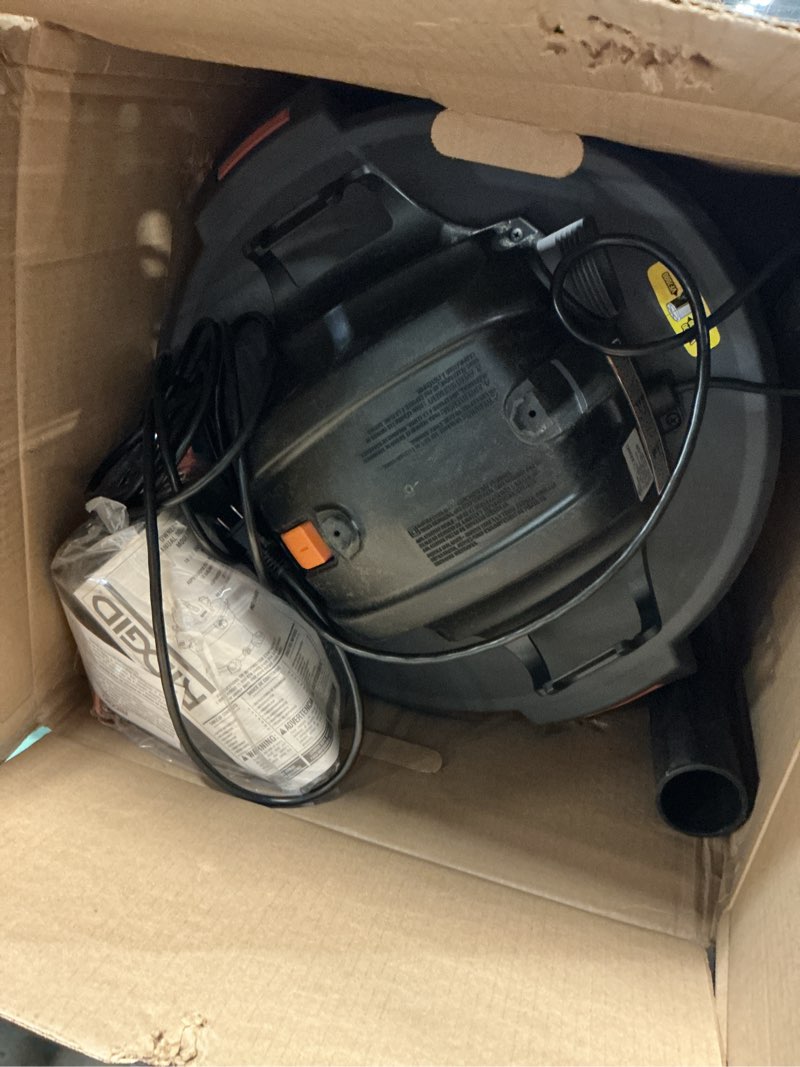 Condition photo showing Good Condition for ridgid 16 gal. 5.0 peak hp nxt shop vacuum wet dry vac with general debris filter, locking hose and attachments hd1640