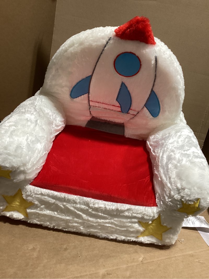 Condition photo showing Good Condition for Amazon Basics Children's Plush Toddler Chair, Rocket, Multicolor