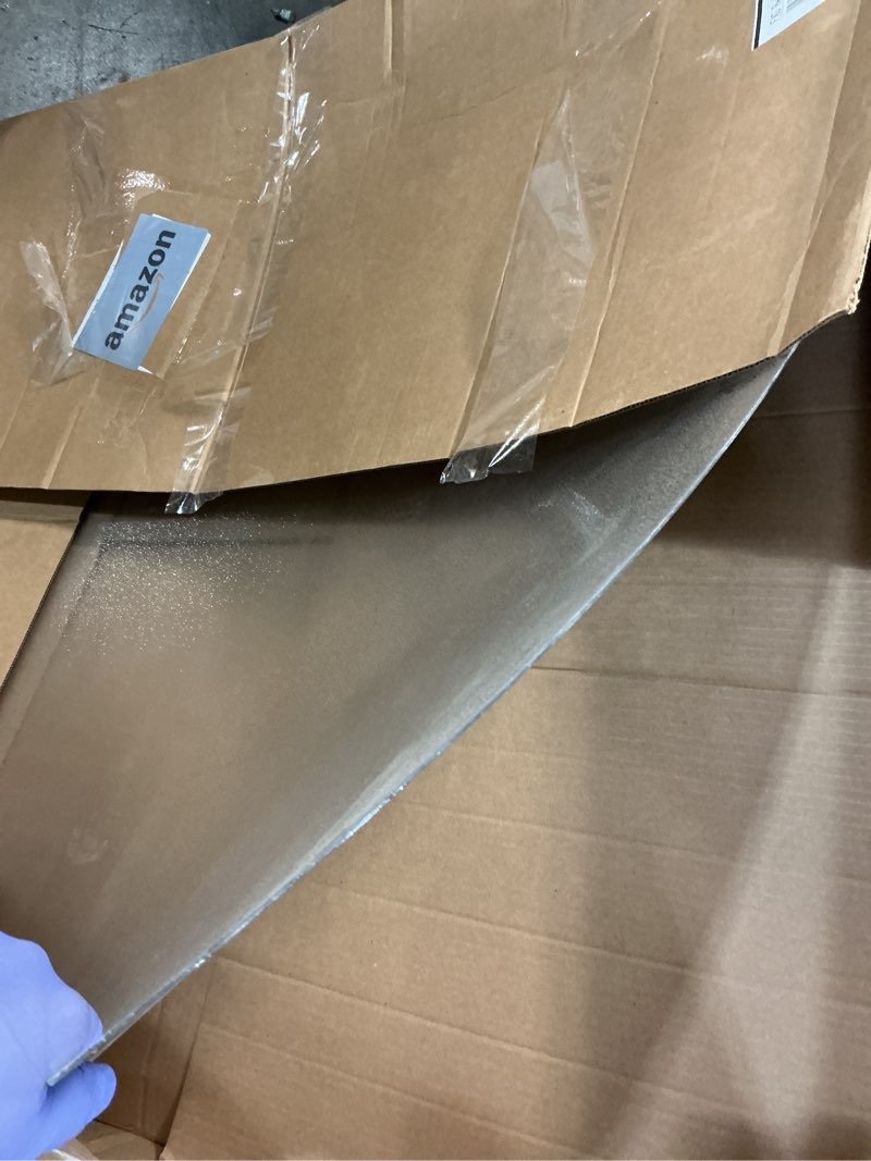 Condition photo showing As Is for Clear Table Protector 39 x 79 Inch, 1.5mm Thick Plastic Table Cover, Waterproof PVC Clear Table Cover Protector, Desk Protector Mat, Writing Desk Pad for Desktop, Coffee & Dining Room Table