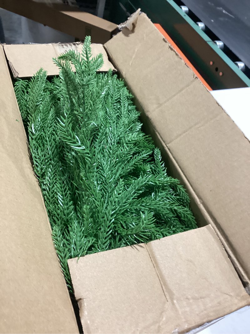 Condition photo showing Good Condition for Senjie Christmas Garland Norfolk Pine Garland Real Touch Artificial Greenery Garland for Mantle Fireplace Table Indoor Outdoor Holiday Decortions 6FT 2PCS