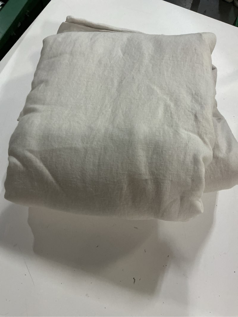 Condition photo showing Good Condition for quince, european linen duvet cover/full/queen /sand