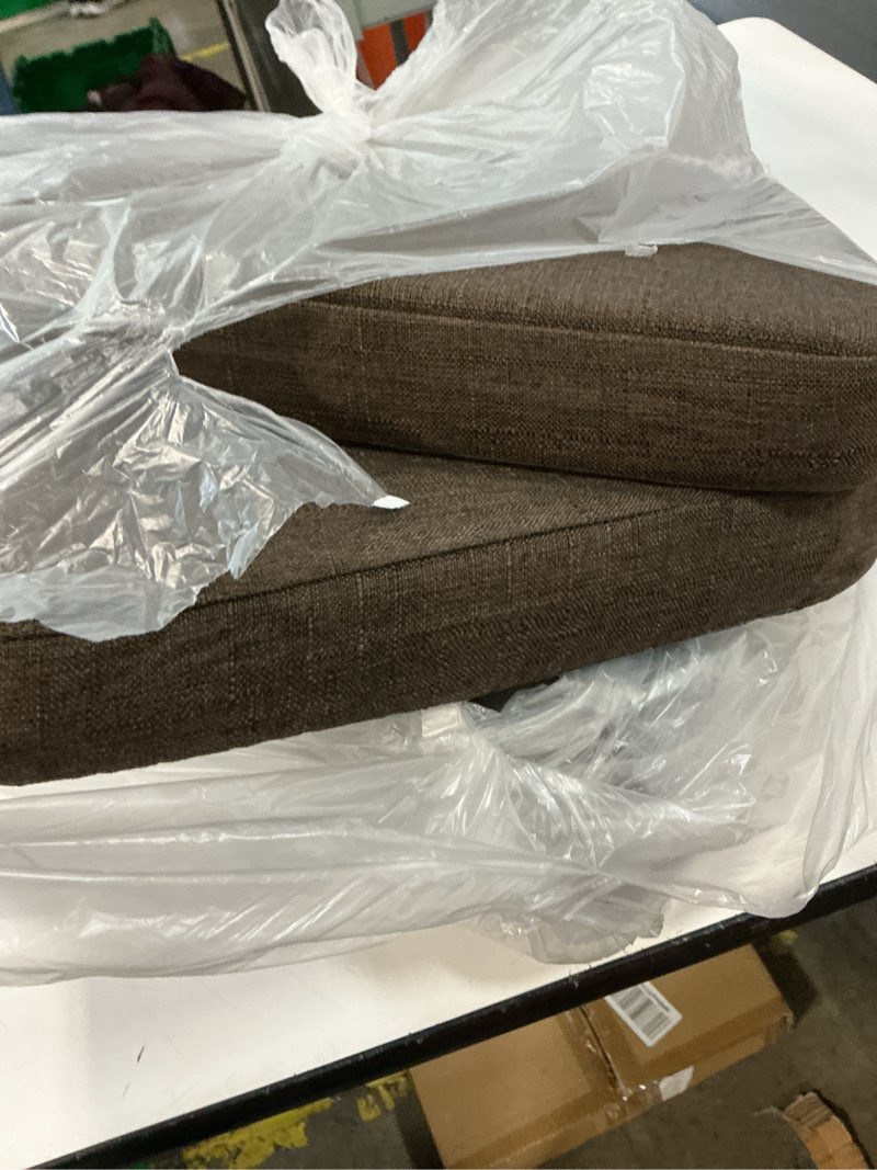 Condition photo showing Good Condition for chair cushions for dining chairs set of 4, non slip kitchen chair pads, 17" x 16" x 2", indoor dining chair cushions with ties, d-shaped seat cushions for kitchen chairs, brown brown 4 pack