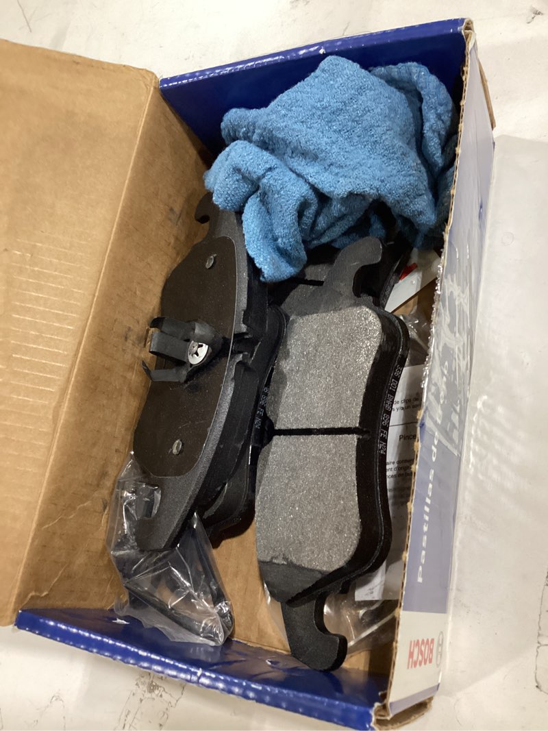 bosch be1322h blue semi-metallic disc brake pad set with hardware - compatible with select audi a4, 