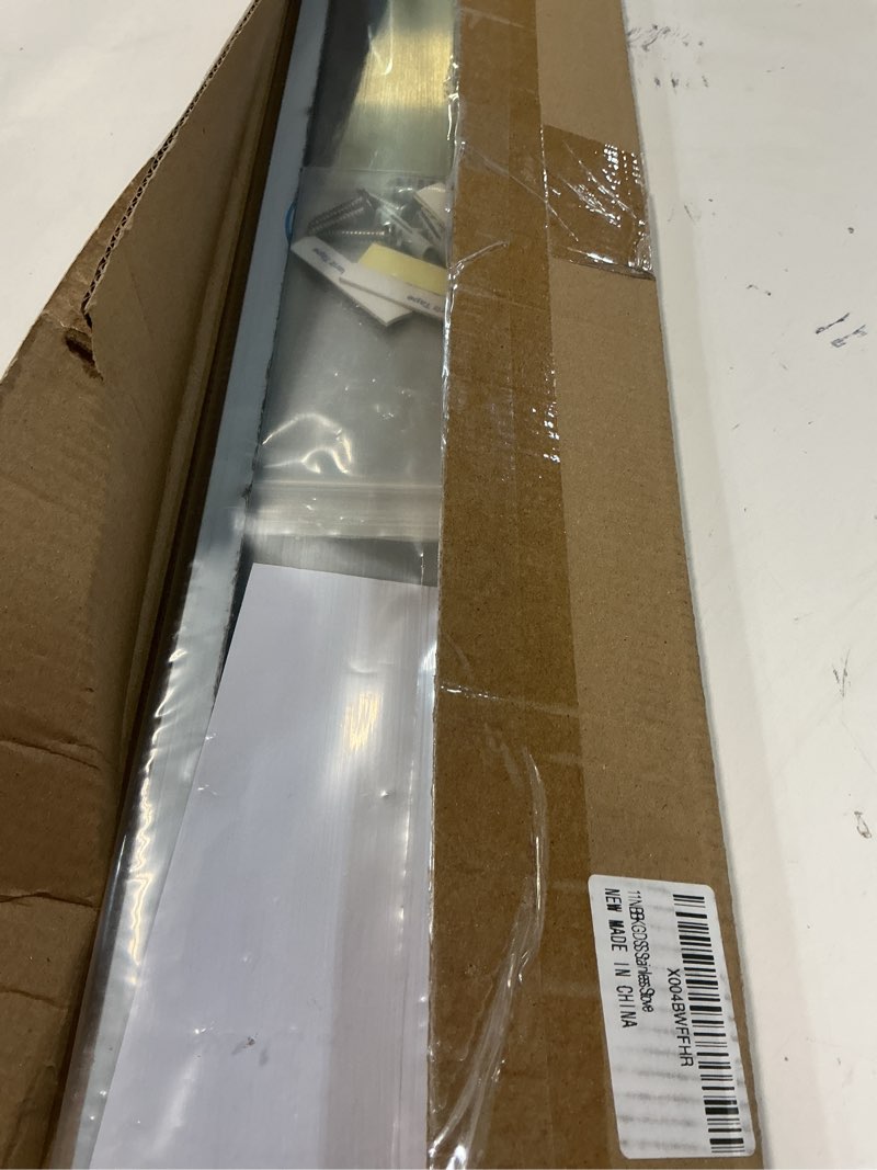 Condition photo showing Good Condition for 11nbbkgdss stainless stove backsplash replacement for frigidaire backsplash ? stove, front control freestanding range universal backguard 30 ins, 29.75" wide x 4.75" tall x 0.25" deep