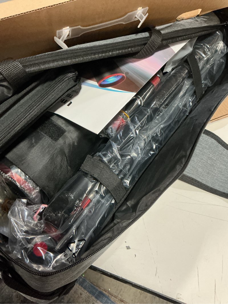 Condition photo showing Good Condition for Telescope for Adults High Powered, 90mm Aperture 550mm Professional Telescope for Kids&Beginners with Folding Stool&Tripod&Phone Adapter&Carrying Bag, Portable Travel Refractor Astronomical Telescopes