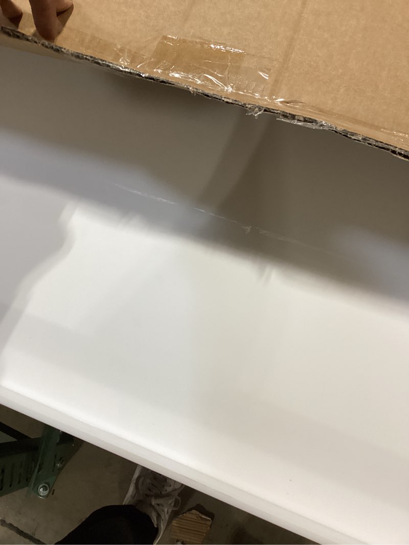 Condition photo showing Good Condition for oversize extra large king size bed tray for eating big glossy white acrylic serving tray with handles 24x24 inch -spill proof- decorative countertop organizer for ottoman,bed,party, butler tray glossy white 24" x 24" x 2"