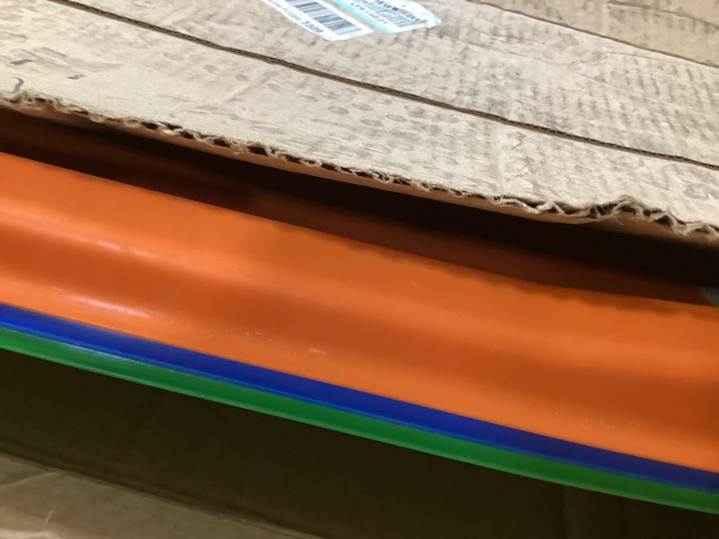 Condition photo showing Good Condition for flexible flyer winter lightning snow sleds for kids and adults (3-pack) - 48 inch toboggan style plastic sled with hard bottom for fast, smooth rides - 1 or 2 riders (blue, green, orange)