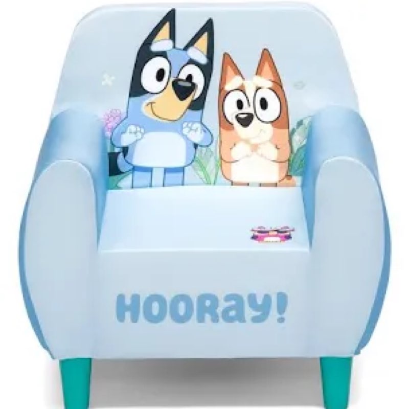 bluey foam chair by delta children, blue