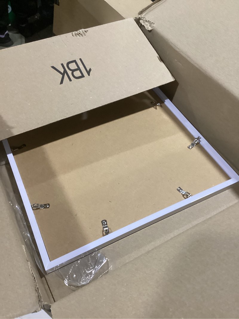 Condition photo showing Good Condition for OMAIGAR 14x14 Picture Frame for 14by14 Square Poster Photo Canvas Certificate White High Transparent Photo Frame Wall Desktop Horizontal Vertical 14 x 14 White 14x14