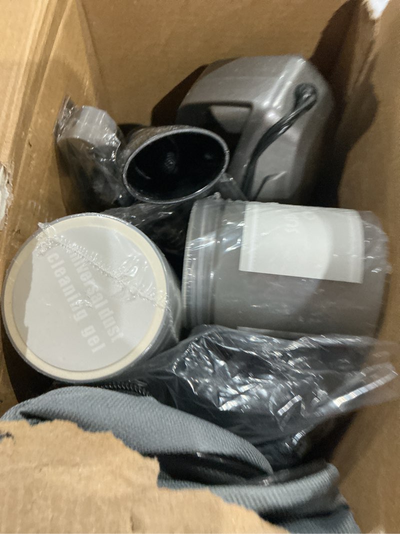 Condition photo showing Good Condition for thinkwork car cleaning kit, car detailing kit interior cleaner with high power handheld vacuum, 10pcs detailing brush and storage bag, gray auto interior cleaning kit for men