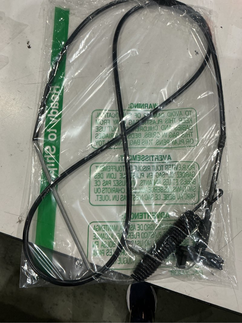 Condition photo showing Good Condition for 133-1998 blade engagement cable for toro timemaster 30 inch 21199, 21199hd, 20976, 20978, 21200, 21810, 21811 lawn mowers replace 133-1998 brake cable