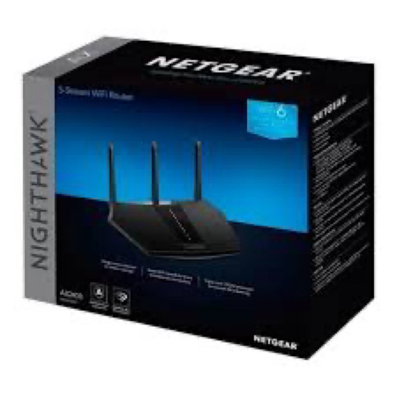 NETGEAR Nighthawk WiFi 6 Router (RAX30) - Security Features, 5-Stream Dual-Band Gigabit Router, AX24
