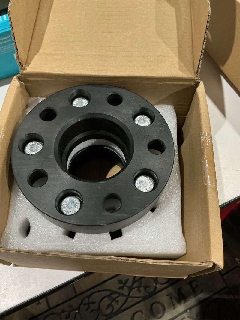 Condition photo showing As Is for vibeup 2pcs 1.25" inch 5x4.75 to 5x4.75 wheel spacers hubcentric 5 lug 70.5mm for 1982-2003 for chevy camaro 1984-2013 for chevy corvette wheel adapters 5x4.75-70.5mm-m12x1.5-1.25 inch thick-2pcs wheel adapters