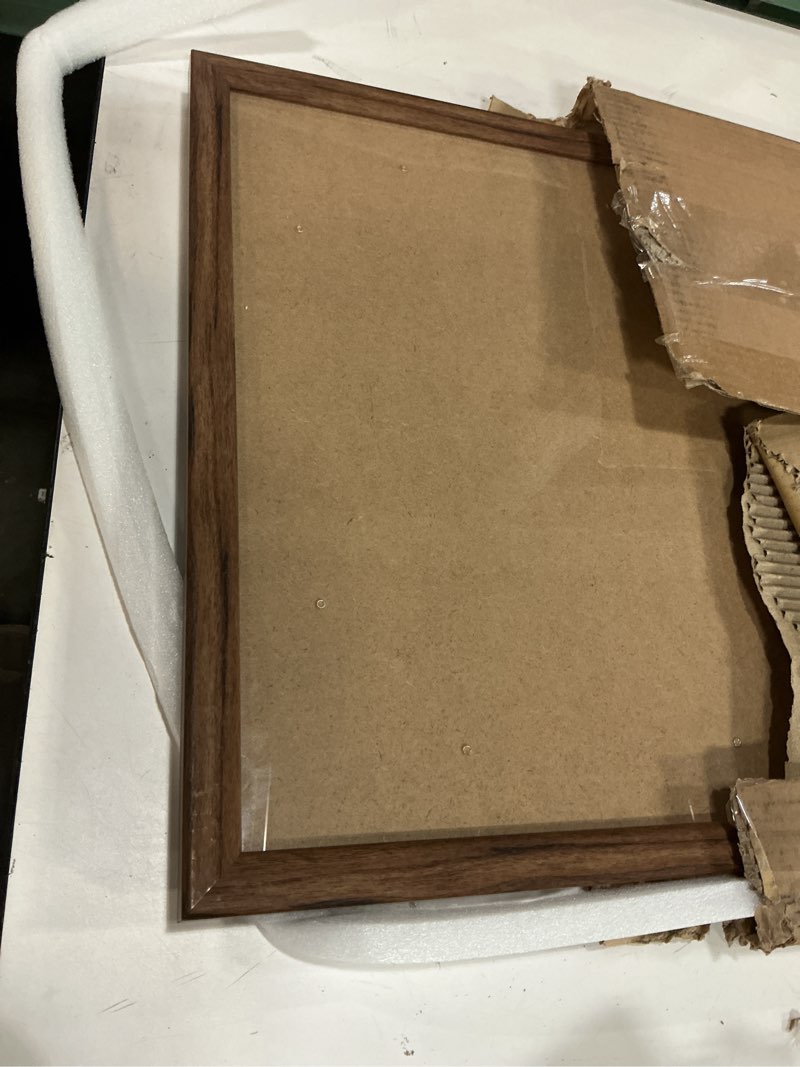 Condition photo showing Good Condition for Rustic Walnut 16x24 Frame - Single Frame, 16 x 24 Poster Frame for Artwork, Puzzles, Photos and Movie Posters Picture Frames, Perfect Christmas Frame 16" x 24"