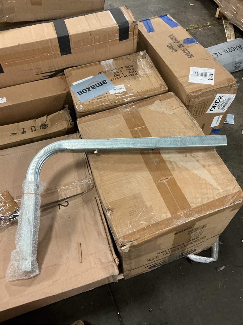 Condition photo showing As Is for jy performance boat trailer guide-ons, 40"/48" adjustable, rustproof electro-galvanized steel trailer guide ons, trailer guides with white pvc pipes, for ski boat, fishing boat, sailboat trailer 2pcs