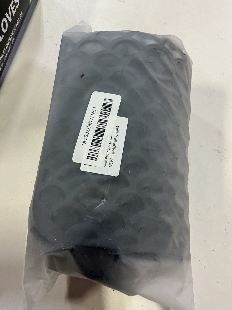 Condition photo showing New/Like New for sink protectors for kitchen sink - large 28.4"x 15" with rear drain hole heat resistant easy clean non-slip silicone kitchens sinks mat for bottom of kitchen sinks stainless steel(black)-72x38cm black-rear drain hole(28.4*15)