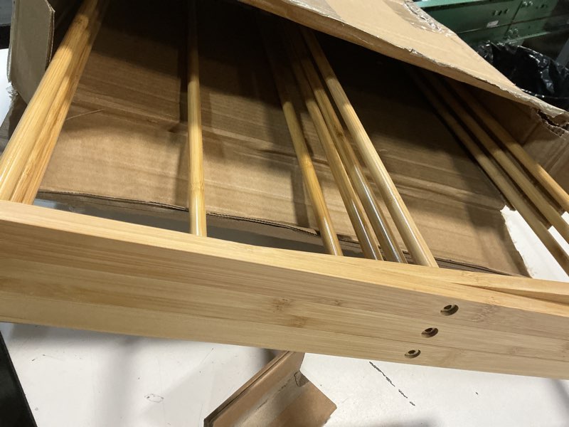 Condition photo showing Good Condition for honey-can-do collapsible bamboo drying rack – sturdy & foldable laundry drying rack, space-saving & portable clothes rack for air-drying clothes, towels, blankets & delicates, indoor & outdoor use.