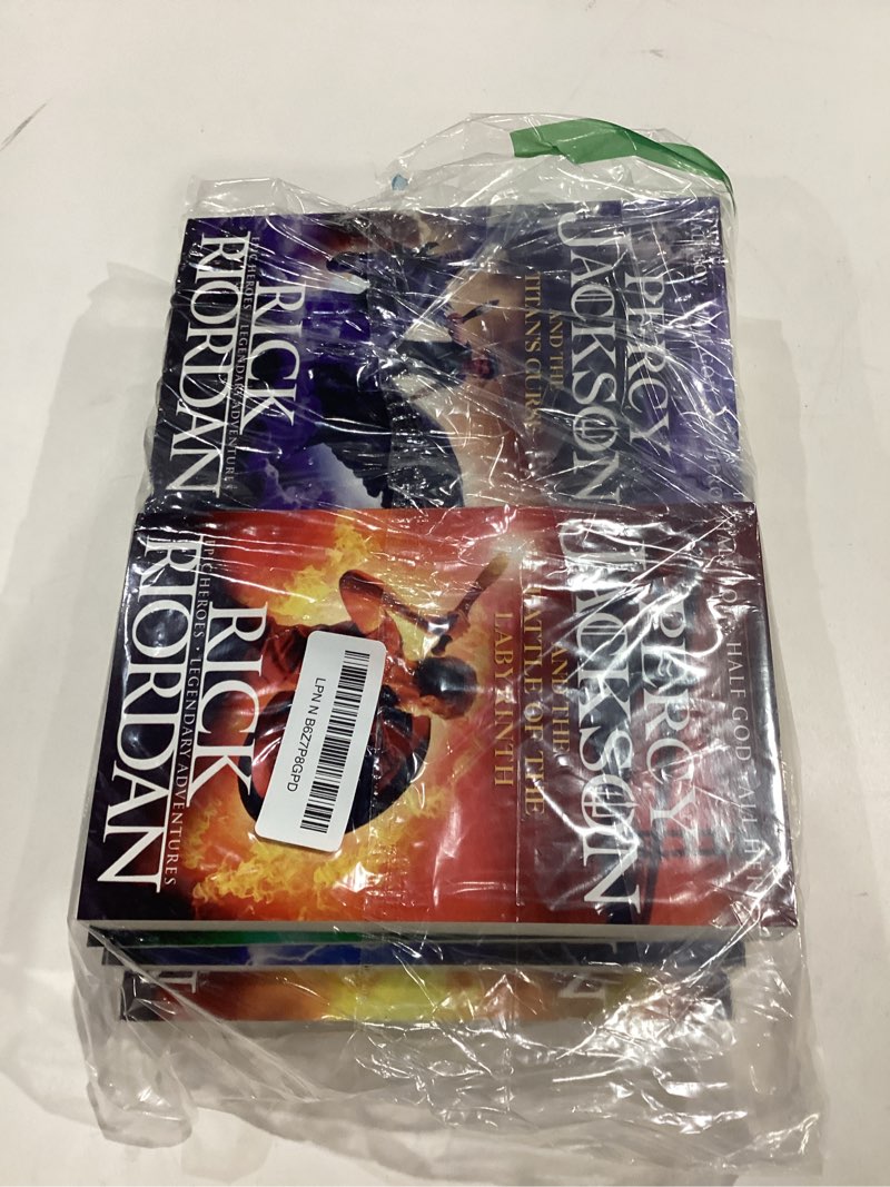 Condition photo showing Good Condition for koblit ltd percy jackson collection 7 books set (lightning thief, sea of monsters, titan's curse, battle of the labyrinth, last olympian, greek heroes, greek gods)