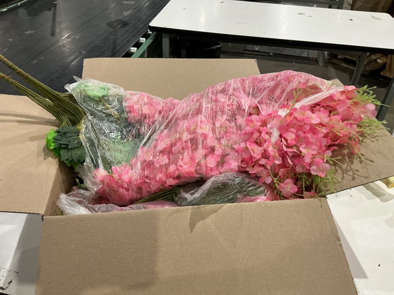 Condition photo showing Good Condition for 48pcs wisteria hanging flowers, deep pink artificial flowers deep pink 48pcs