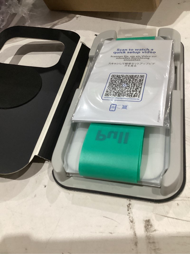 Condition photo showing Good Condition for esr 3 pack for iphone 17 pro screen protector, military-grade shatterproof, 9h hardness, full coverage tempered glass with ultra fit tray iphone 17 pro 6.3 inch